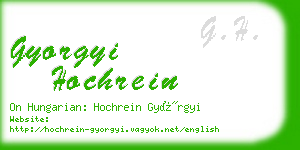 gyorgyi hochrein business card